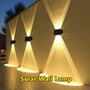 Axyaa Outdoor Solar Wall Lamp - Waterproof Up/Down Light for Porch, Balcony, Garden