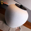 Axyaa Ceramic Table Lamp LED E27 Wabi-sabi Desk Light for Bedroom Living Room
