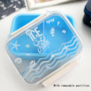 Axyaa 600ml Bento Box with Spacer for Kids, Microwave-Safe Lunch Container