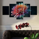 Chrysanthemum Flowers Art Poster Print for Living Room by Axyaa