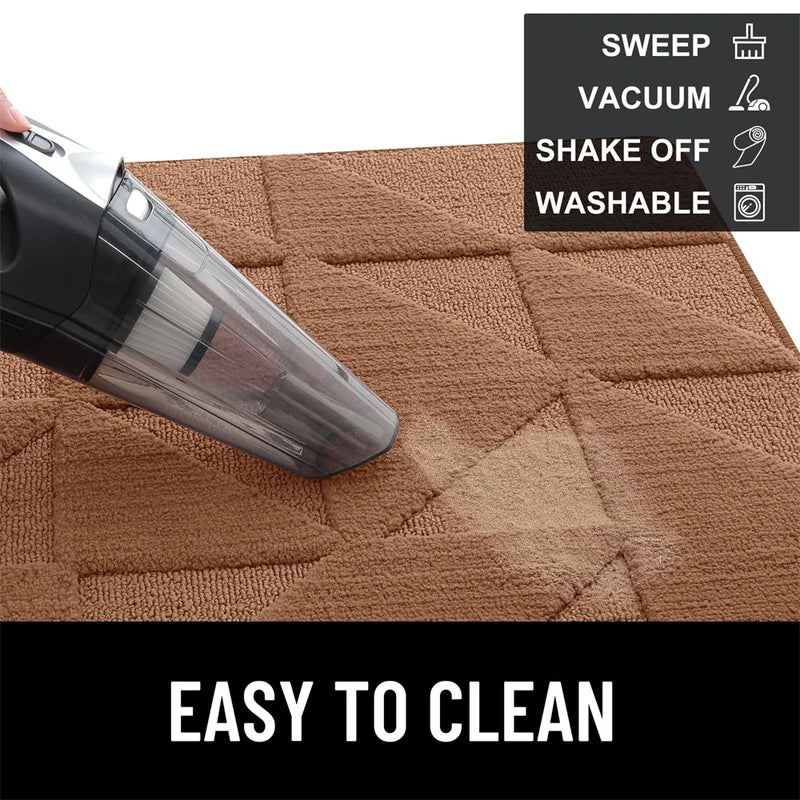 Axyaa Absorbent Entry Mat Dirt Resistant Anti-slip Rug for Home Kitchen Decor