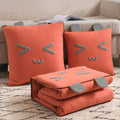 Axyaa Cartoon Pillow Quilt - 2-in-1 Multi-Functional Blanket and Pillow