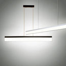 Axyaa LED Office Pendant Light: Modern Strip Aluminum Acrylic Chandelier for Living Room