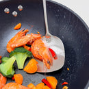 Axyaa Stainless Steel Turner with Wooden Handle - Kitchen Cooking Utensil