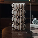 Axyaa Geometric Ceramic Vase Colorful Stripes Flower Arrangement Home Decor