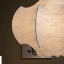 Axyaa Silk Pendant Lamp for Loft Kitchen Island Wabi Sabi Hanging Light.