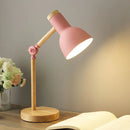 Axyaa Nordic Wooden Table Lamp with LED for Home Decor