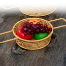 Rattan Bread Storage Basket by Axyaa: Portable Organizer for Picnic, Fruit, Sundries