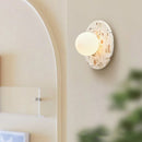 Axyaa Nordic Terrazzo Marble Stone LED Wall Sconce for Modern Bedroom and Staircase