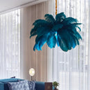 Axyaa Ostrich Feather Pendant Light: Nordic LED Ceiling Chandelier for Home, Bedroom, and Living Room