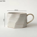 Axya Retro Ceramic Mug: Creative Texture Coffee Cup for Office, Home, and Beverages