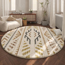 Axyaa Moroccan-Inspired Fluffy Round Rug for Cozy Home Decor