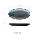 Axyaa Large Oval Ceramic Fish Plate - Premium Quality Serving Platter