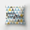 Blue Elk Geometric Pillow Case Cover by Axyaa - Fresh Animal Print Home Decoration