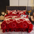 Axyaa Winter Fleece Bedding Set - Double-Sided Coral Fleece Quilt Cover & Flannel Sheet