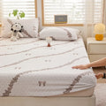 Axyaa 2025 Warm Fleece Fitted Sheet Set, Cozy Mattress Cover & Pillowcase, 3D Flower Design