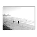 Axyaa Surfboard Coastal Wall Art Canvas - Black and White Beach Posters