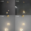 Axyaa Crystal LED Double Head Chandelier for Home Decor