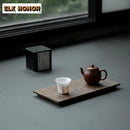 Axyaa Teak Wood Zen Tea Tray for Serving Cha and Decoration