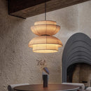Axyaa Vintage Fabric Lantern Pendant Lights for Home Dining Room