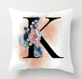 Axyaa Flower Cat Alphabet Pillowcase 45x45cm Cushion Cover, Modern Home Decor