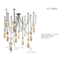 Axyaa Brass Alabaster Multi-Light Pendant Chandelier for Living Room Loft Staircase