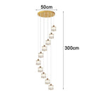 Axyaa Crystal Chandelier Ceiling Light Luxury Modern Pendant Lamp Living Room Bedroom Lighting