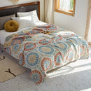 Axyaa Cotton Muslin Bedspread: Breathable Adult & Kids Jacquard Throw Blanket