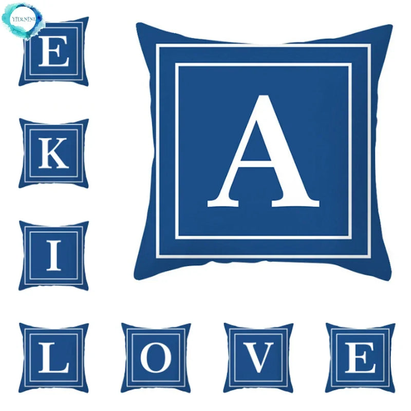 Axyaa Alphabet Initials Cushion Cover Set - Stylish Home Decor 45x45cm