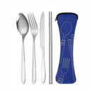 Axyaa Stainless Steel Cutlery Set - Knife, Fork, Spoon, Chopsticks
