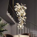 Axyaa Modern Vintage Stair Chandeliers Indoor Lighting Ceiling Lamp LED for Living Room
