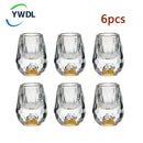 Axya 15ml Diamond Crystal Liquor Shot Glass Set for Wine, Whiskey, Brandy, Tea