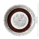 Axyaa Floral Ceramic Plate Retro Round Breakfast Plate Home Kitchen Essential