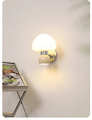 Axyaa Mushroom Wall Lamp: Art Deco Wall Light for Living Room Decor