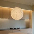 Axyaa Modern Moon LED Pendant Light: Nordic Designer Chandelier for Home, Kitchen, and Staircase