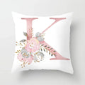 Axyaa Sweet Pink Alphabet Pillowcase for Home Decor