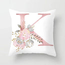 Axyaa Sweet Pink Alphabet Pillowcase for Home Decor
