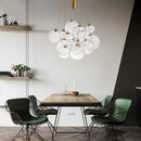 Modern LED Bubble Glass Ball Chandelier for Kitchen, Dining, Bedroom by Axyaa