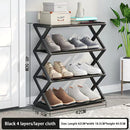 Axyaa Simple X-Shaped Shoe Rack Storage Shelf for Dorms & Doorways