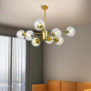 Axyaa Clear Glass Ball Pendant LED Chandelier for Home Interior Lighting
