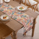 Axyaa Jacquard Table Runner: Nordic Home Decor for Living Room, TV Cabinet, Coffee Table.