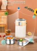 Axyaa Stainless Steel Insulated Lunch Box Barrel, Multi-Layer Partition, Large Capacity