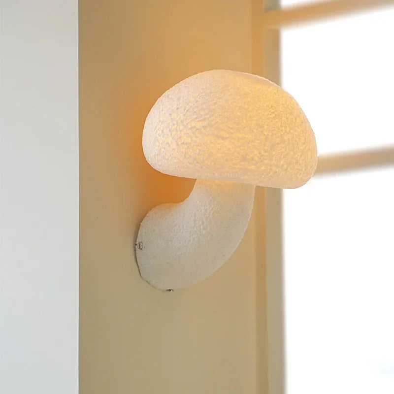 Axyaa Nordic Mushroom Wall Lamp: Creative Wabi Sabi LED Indoor/Outdoor Light