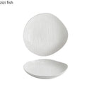 Axyaa Ceramic Water Ripple Deep Plate Set