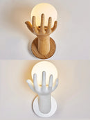 Axya Vintage LED Wall Sconces Resin Victory Hand Lamps for Indoor Decor Lighting