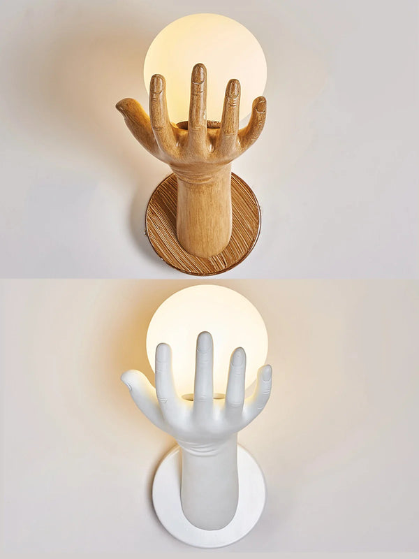 Axyaa Vintage Victory Hand LED Wall Sconces for Bedroom, Living Room, and Bar Decor