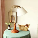 Axyaa Solid Wood Adjustable Table Lamp for Bedroom and Living Room Décor