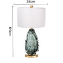 Axyaa Crystal Glass Droplet Desk Lamp with LED Lights for Modern Luxury Home Decor