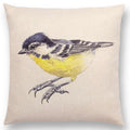 Birds Painting Cushion Cover - Axyaa Collection: Robin, Titmouse, Toucan, Sparrow, Firecrest, Cardinal, Bullfinch