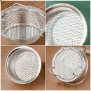 Axyaa Stainless Steel Drain Basket for Food Prep Vegetable Fruit, Multifunction Stainer